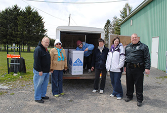 Photo of Volunteers from Landfill, STOP-DWI, RSVP and Prevention Council at Collection Event